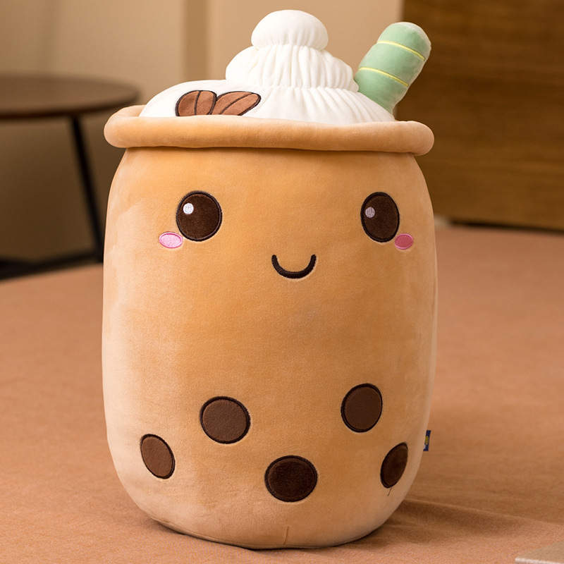 Kawaii Bubble Tea Plush Stuffed Milk Tea Cup Pillow Toy - China