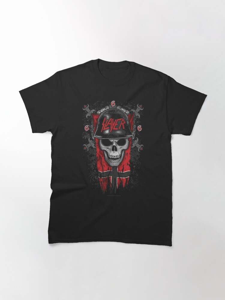 Slayer T Shirt Vintage, Retro Banner Skull