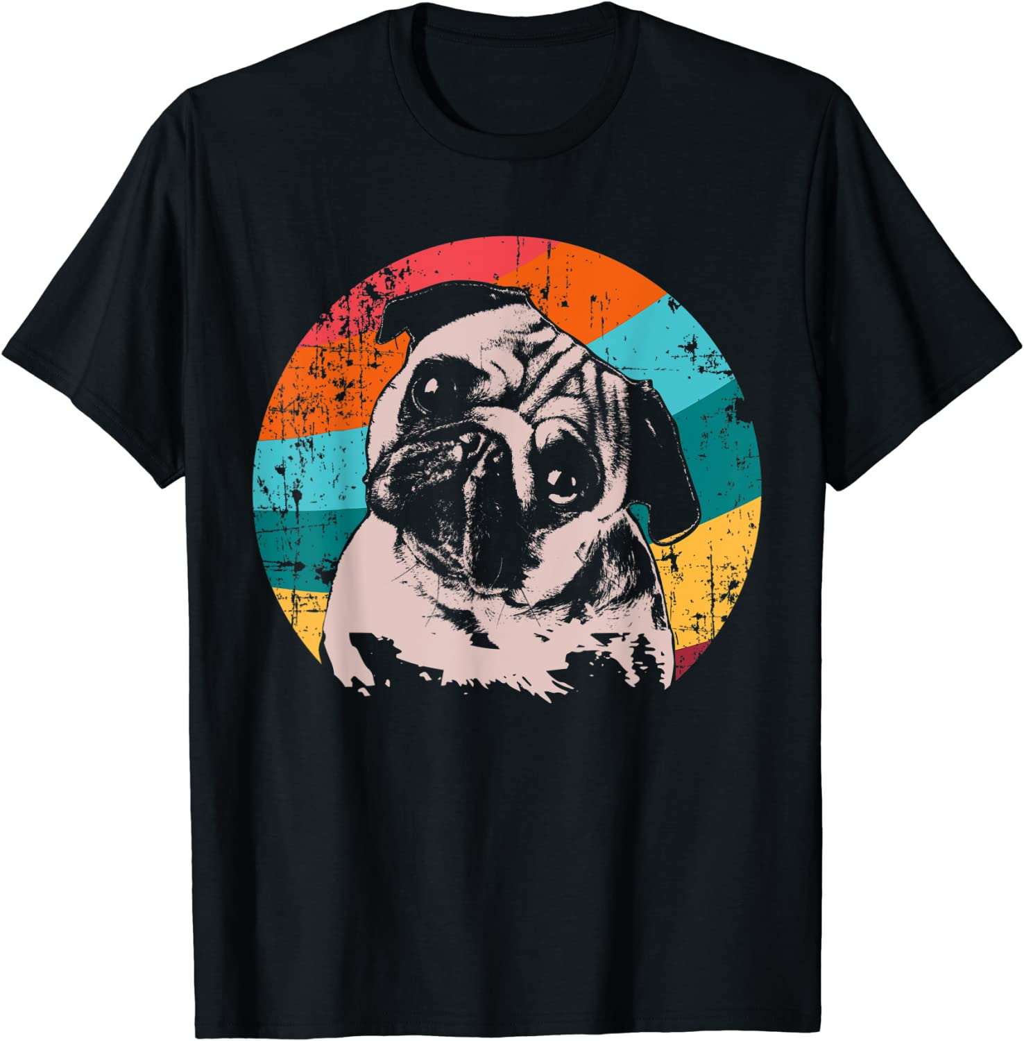 Dog Dad T-shirt, Pug Vintage Style T-Shirt