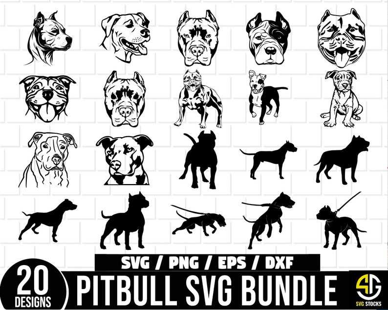 Pitbull Bully Dog Face Download Svg Png Hiking Pittie Dogs 