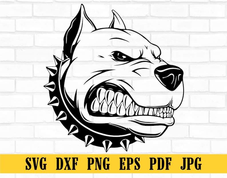 Pitbull Bully Dog Face Download Svg Png Hiking Pittie Dogs 