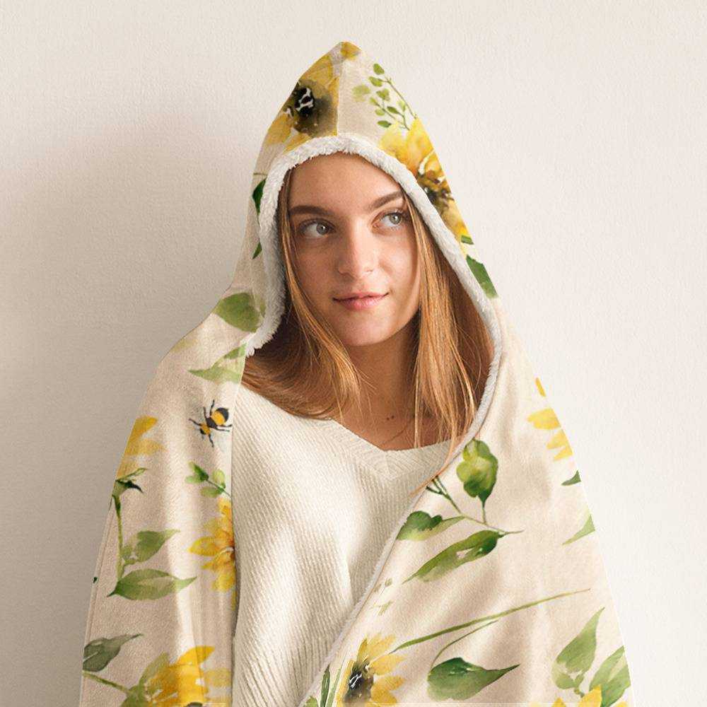 Yellow discount hoodie blanket