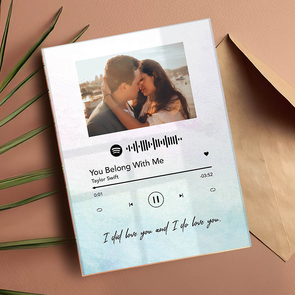 Spotify Glass Custom Scannable Keychain Spotify Code Music Plaque