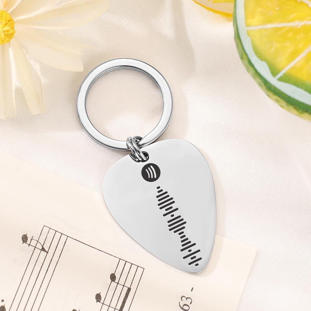 Scannable Custom Spotify Code Guitar Pick Keychain Personalized ...