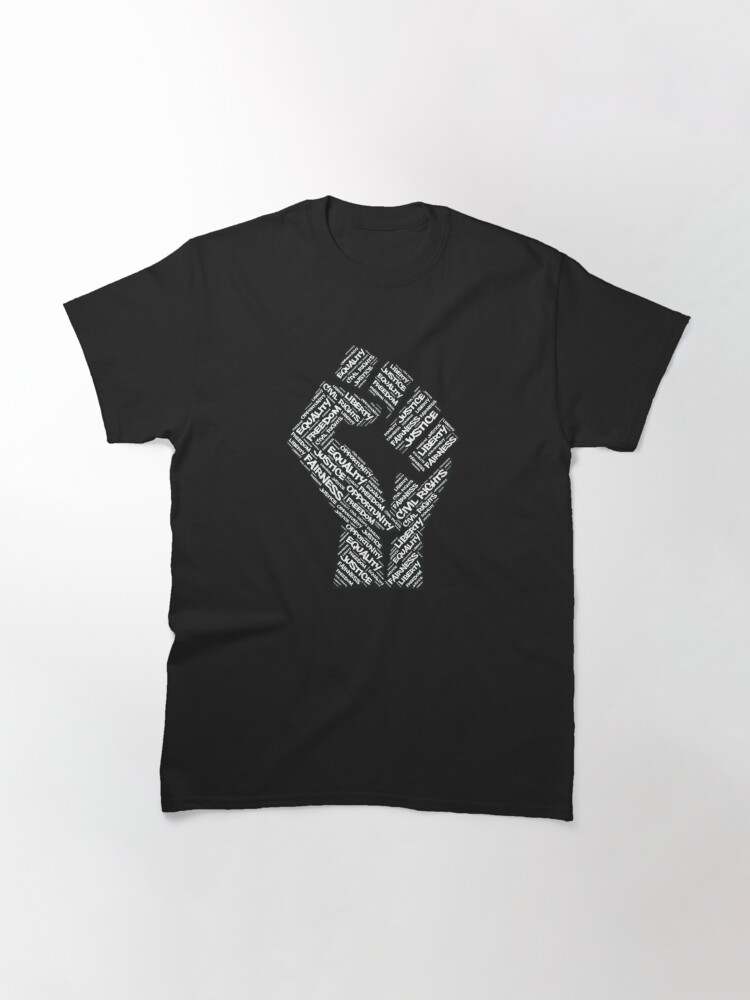 Black History Shirts, Civil Rights Black Power Fist Justice Design#1