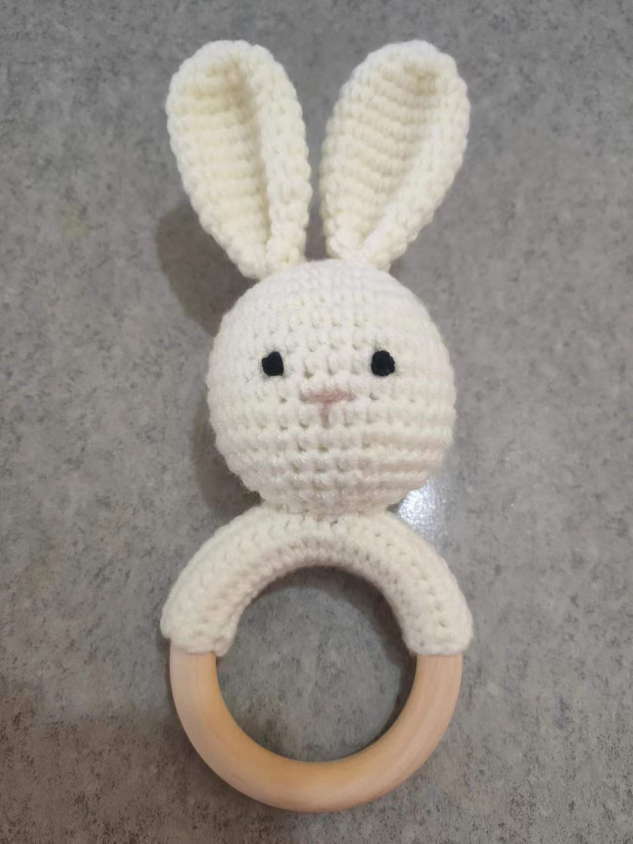 Plush Gifts, Cute Bunny Baby Rattle Crochet Plushies, Stuffed Cute Toys