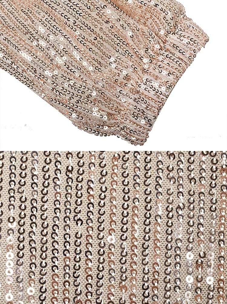 Women's Gold Sequin Bling Legging, Joggers Pencil Pants with Drawstring#5