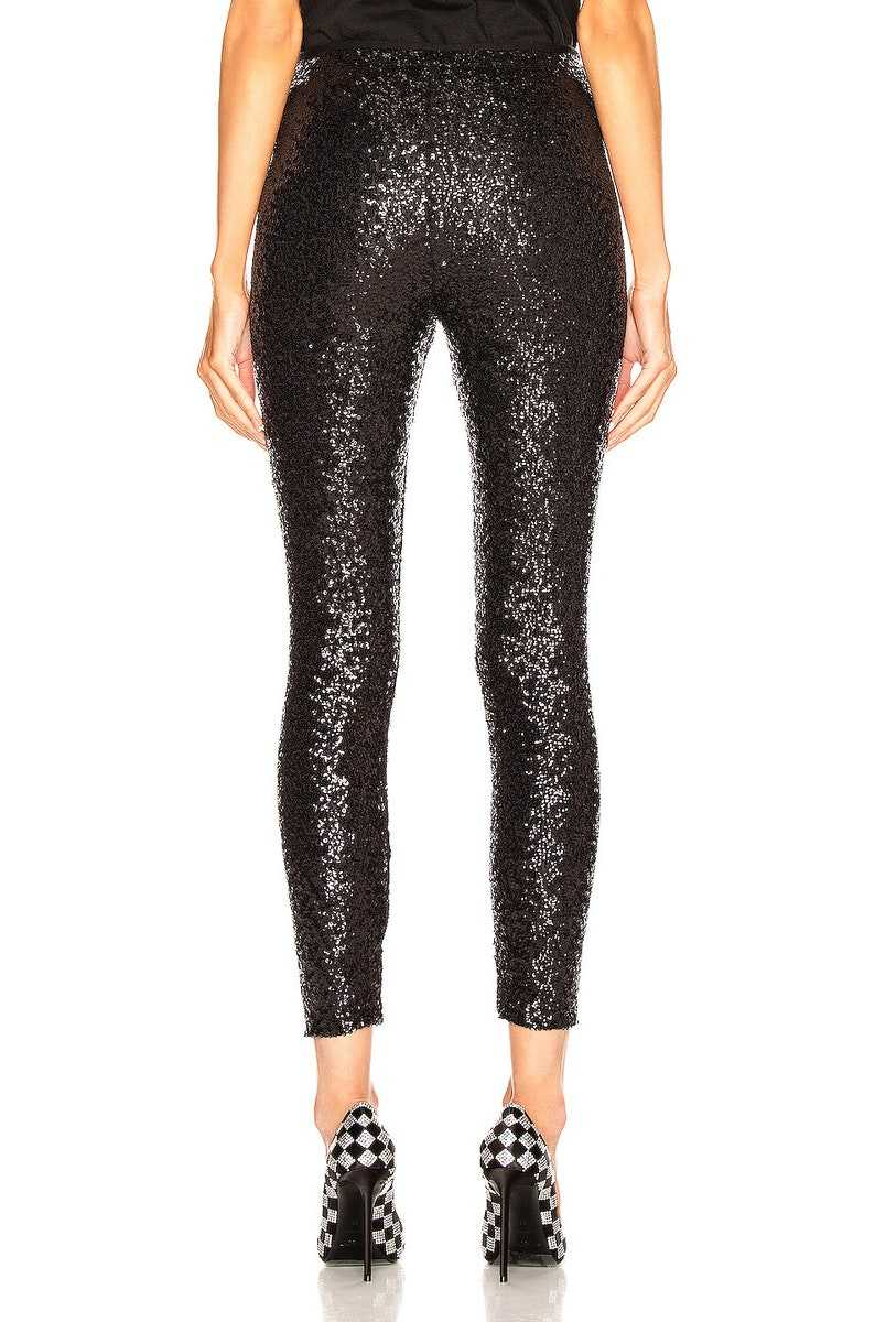 Black Sequin Leggings, Black Sequin Pants, Sequin Pants,Sparkle Pants,Sequin Leggings,Glitter Leggings#4