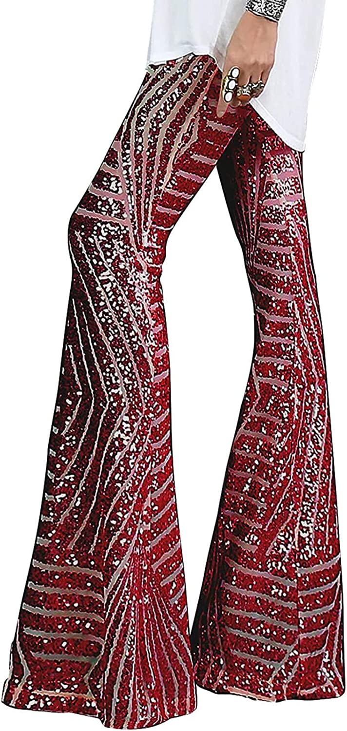 Fashion Women Casual Night Out Party Leggings Glamorous Elegant Sexy Bling  Bling Trousers High Waist Sequin