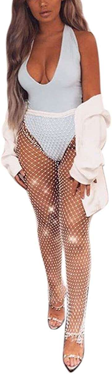 White Rhinestone Fishnet Tights: Women's Halloween Outfits