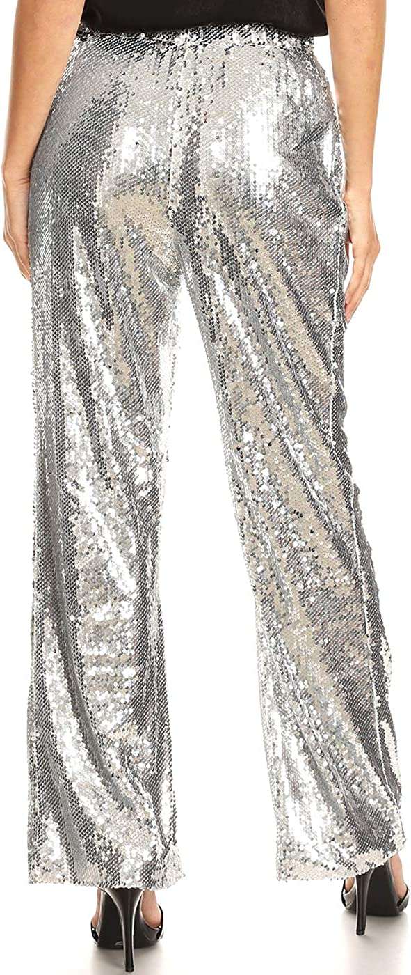 Black Sequin Flare Pants Fashionable And Comfortable Sequin Pants