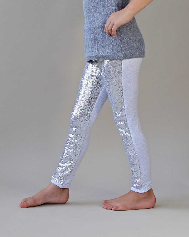 Silver 2024 glitter leggings