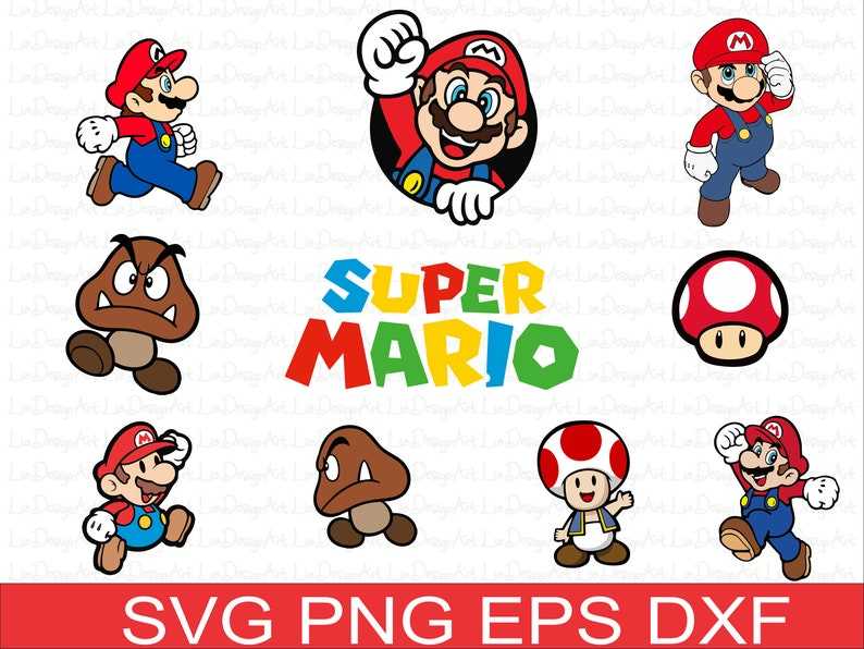 FREE Super Mario SVG File for Cricut - Free Mario Bros Layered SVG