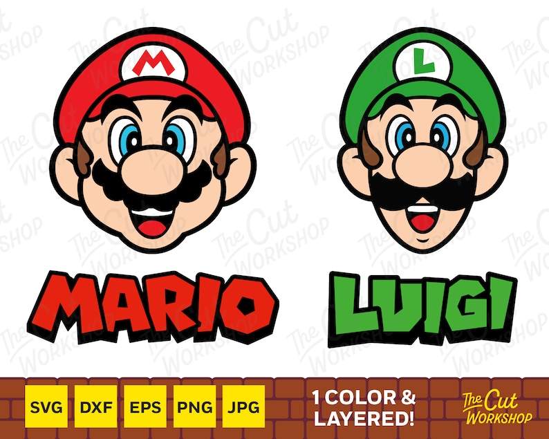 Super Mario Characters Bundle Svg, Mario Characters Svg, Super Mario Svg,  Mario Bros Svg, Cricut, Silhouette Vector Cut