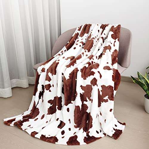 Brown Cow Print Blanket, Brown Cow Blanket
