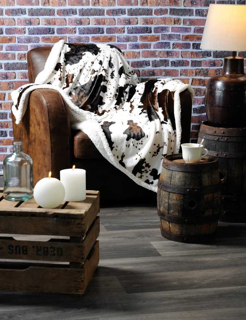 Cow Print Soft Blanket, Brown And White Soft Blanket#2