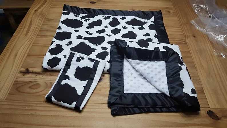 Cow Print Soft Blanket, Minky Cow Blanket #1