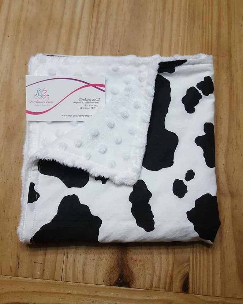 Cow Print Soft Blanket, Minky Cow Blanket #2