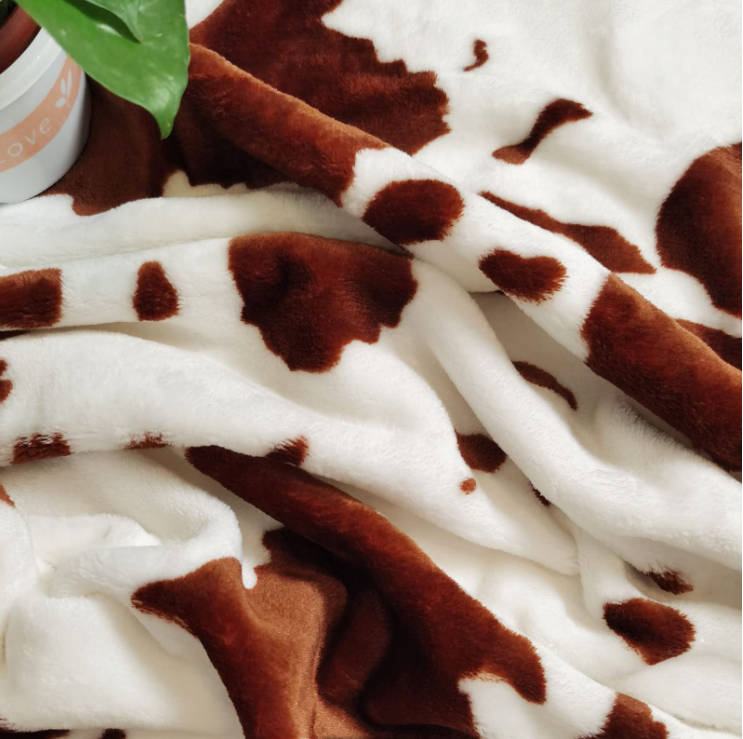 Brown Cow Print Blanket, Brown Cow Blanket