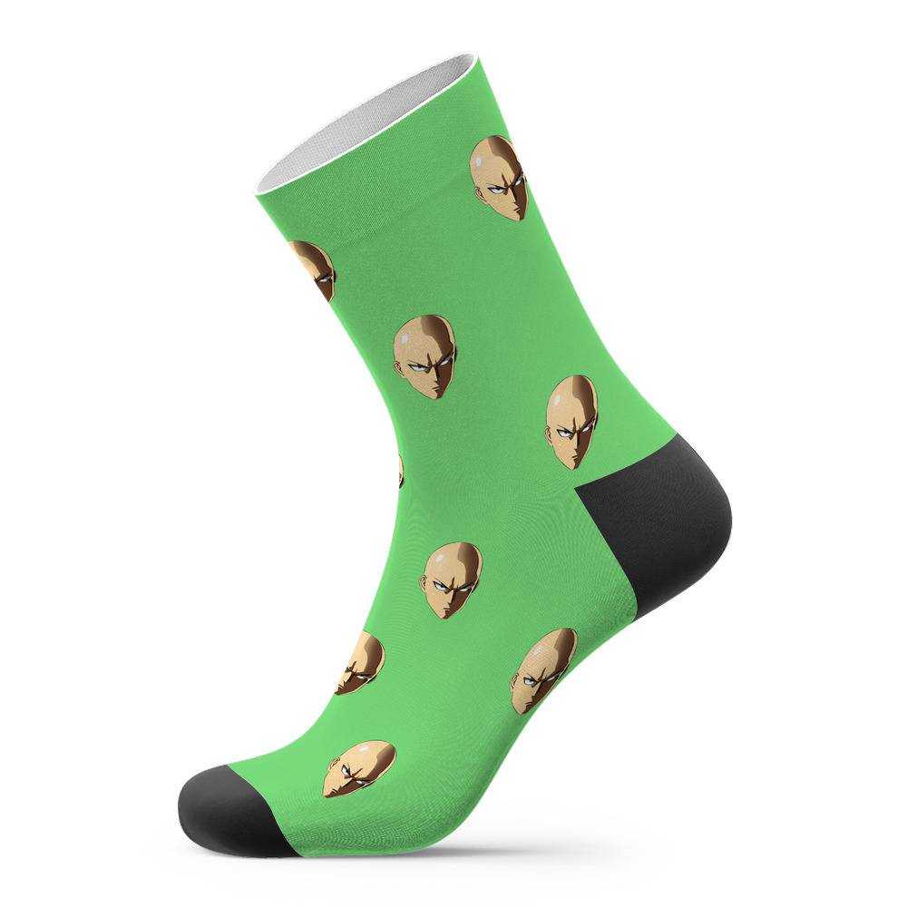 Anime Jackets Socks Custom Photo Socks Plain Green Socks