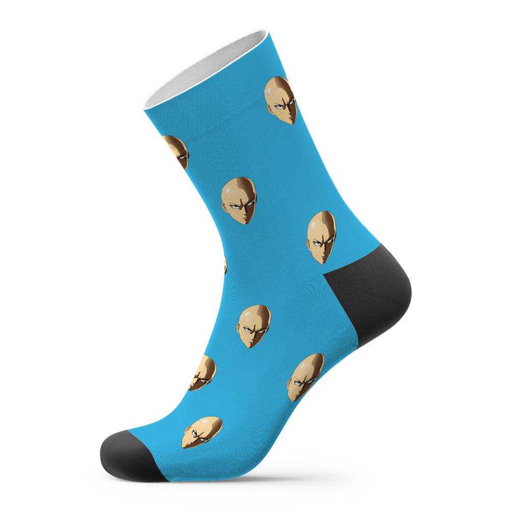 Anime Jackets Socks Custom Photo Socks Plain Blue Socks