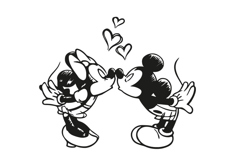 Mickey And Minnie Just Married Svg
