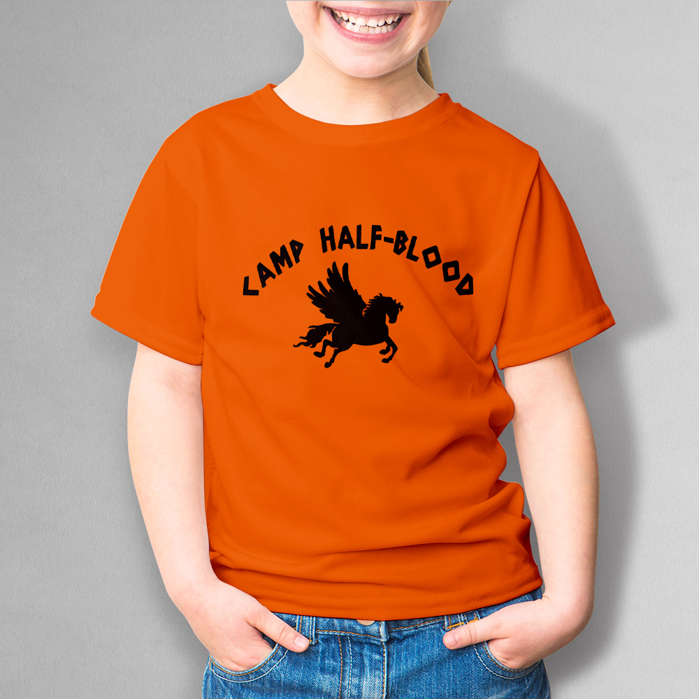 Camp Half Blood Shirt (Youth Large, Orange)