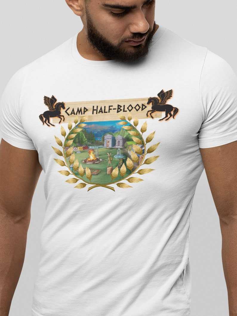 Camp Half Blood Percy Jackson Halfblood Greek Official Shirt 