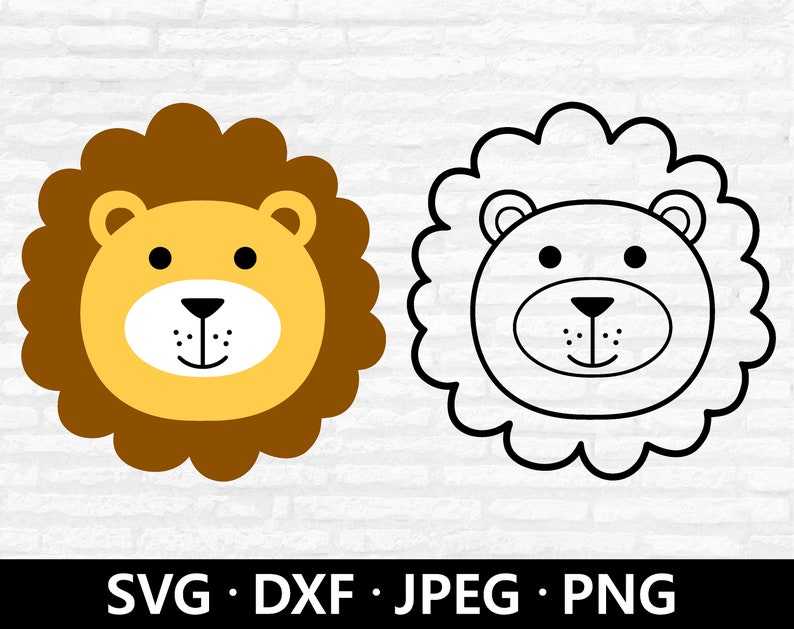 Baby Lion Face SVG Cute Lion SVG Baby Shower Shirt SVG 