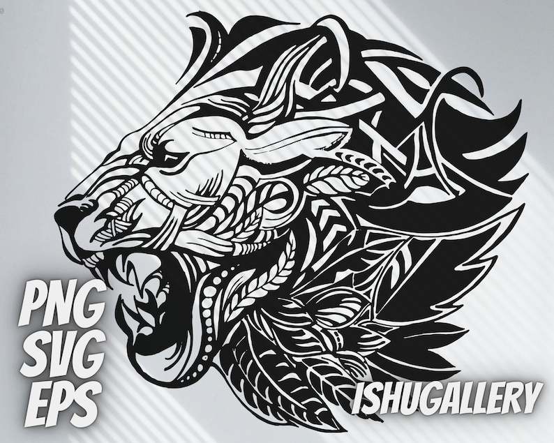 Lion Svg Lion Face Svg Lion Mascot Head SVG#3