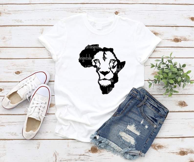 Africa Map With Lion Face Svg Black Lion King Svg