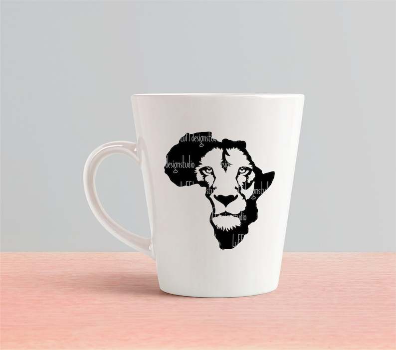 Africa Map With Lion Face Svg Black Lion King Svg#5