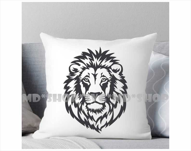 Lion SVG Lion Head Silhouette SVG#4