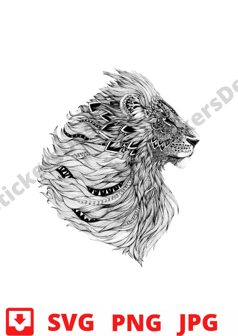 Lion Svg Clipart Lion Face Svg Lion Mascot Head Svg 