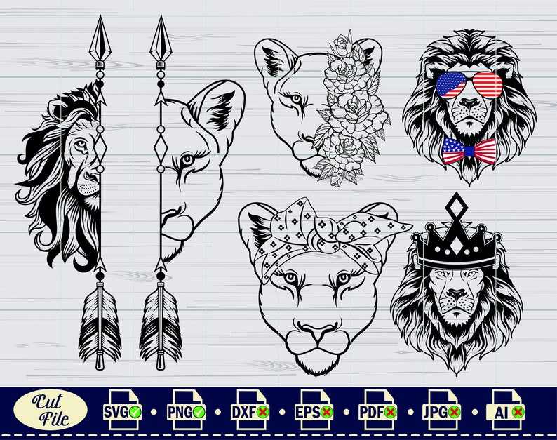 Lion Svg Lion With Flowers Svg King Lion Svg Half Lion Face Svg Lion Head Svg#3