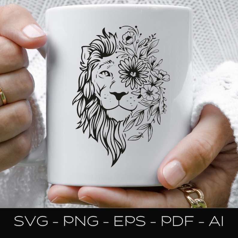 Lion Svg Floral Lion Svg Lion King Svg#3