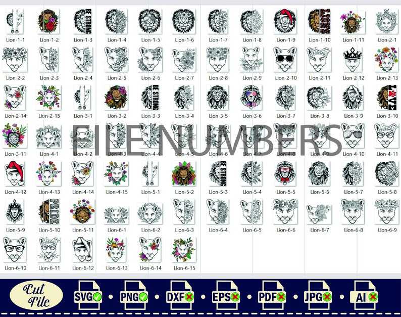 Lion Svg Lion With Flowers Svg King Lion Svg Half Lion Face Svg Lion Head Svg#10