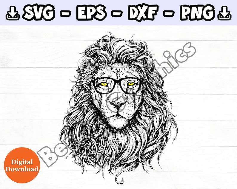 Lion Head Svg Lion Svg Digital Files Cut File For Cricut 