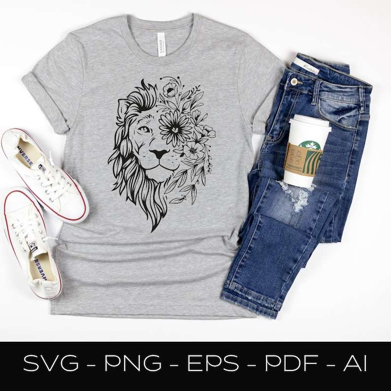 Lion Svg Floral Lion Svg Lion King Svg#4