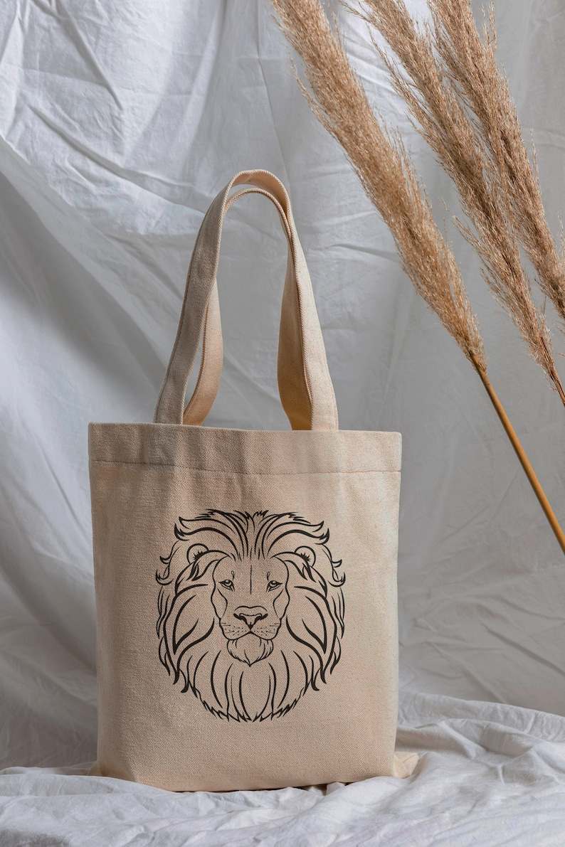 Lion Face Svg Lion with Flower Crown SVG#3