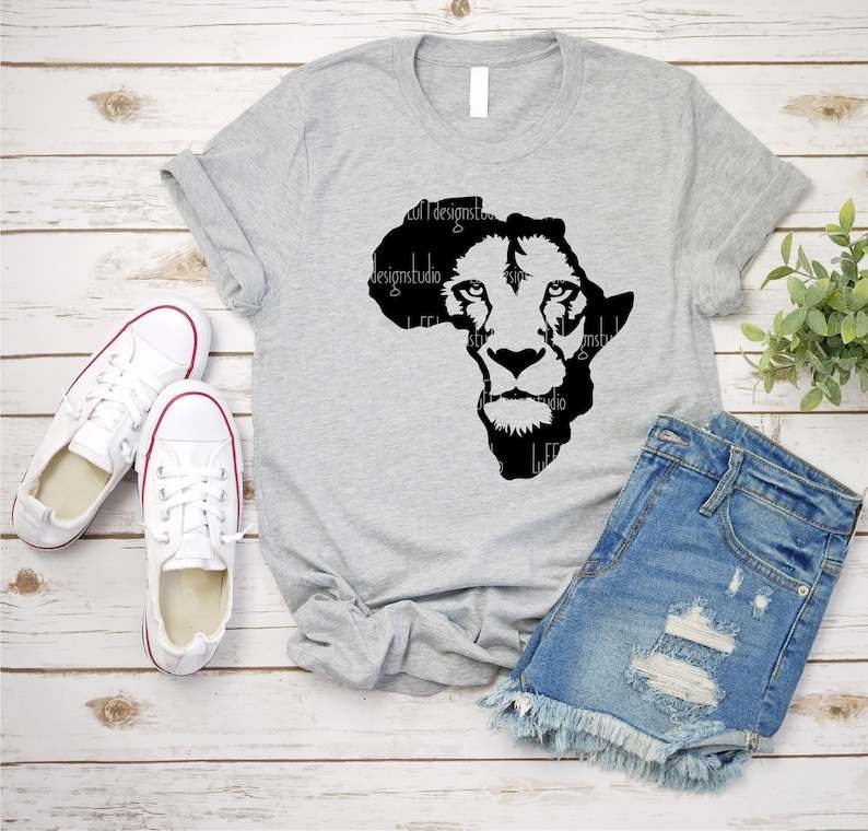 Africa Map With Lion Face Svg Black Lion King Svg#4