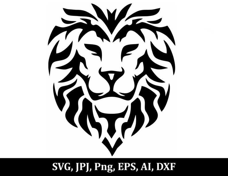 Lion Svg Lion Head Svg Instant Download 