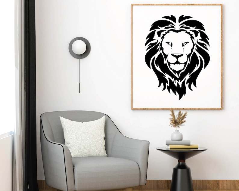 Lion Face svg | Lion Head svg | Lion svg | Lion King svg | Lions Mascot svg | Leo svg | Lion Head | Lion Printable | INSTANT DOWNLOAD#4