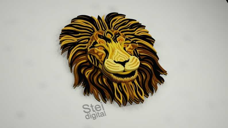 3D Lion Svg 3D Lion Head Svg 3D Lion Mandala Svg Zodiac Signs Svg Cut Files For Cricut#4