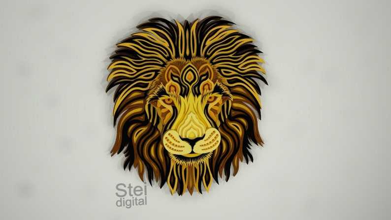 3D Lion Svg 3D Lion Head Svg 3D Lion Mandala Svg Zodiac Signs Svg Cut Files For Cricut