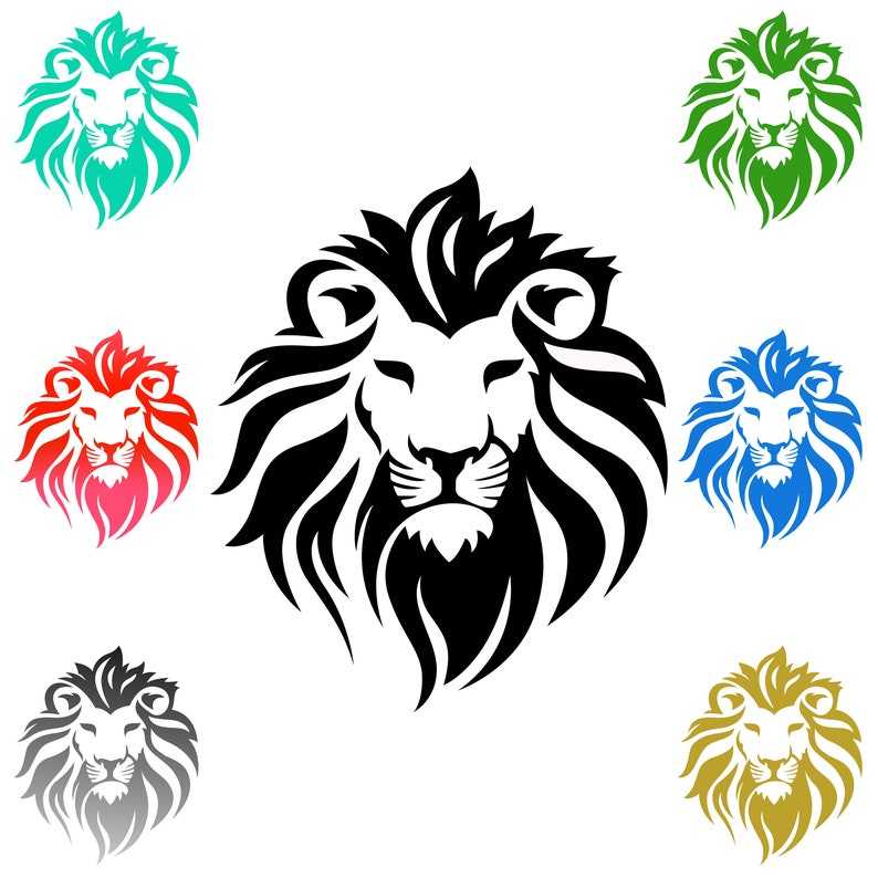 Lion Face Svg Lion Svg File For Cricut Lion Shirts Svg  Lion Head Svg