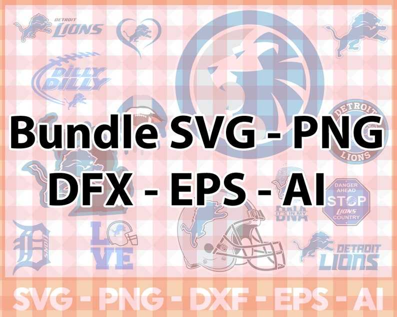 Detroit Lions Football Svg Files Digital Files 