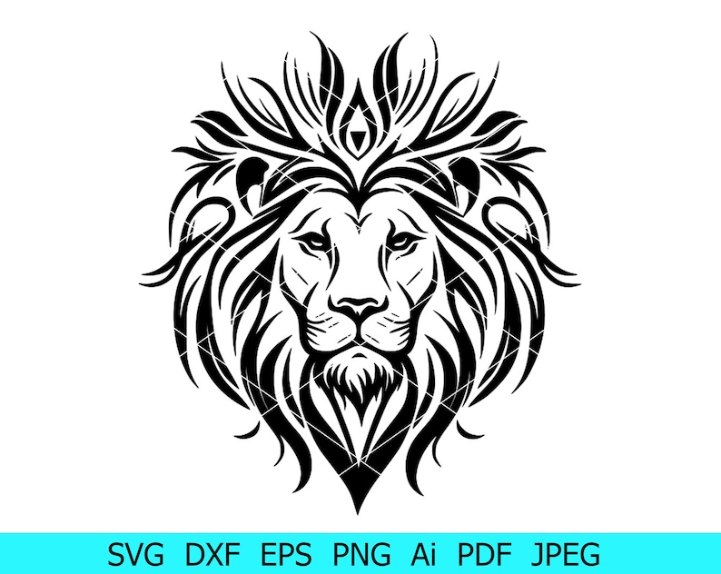 Lion Face Svg File For Cricut Lion Head Svg Lion Svg Designs