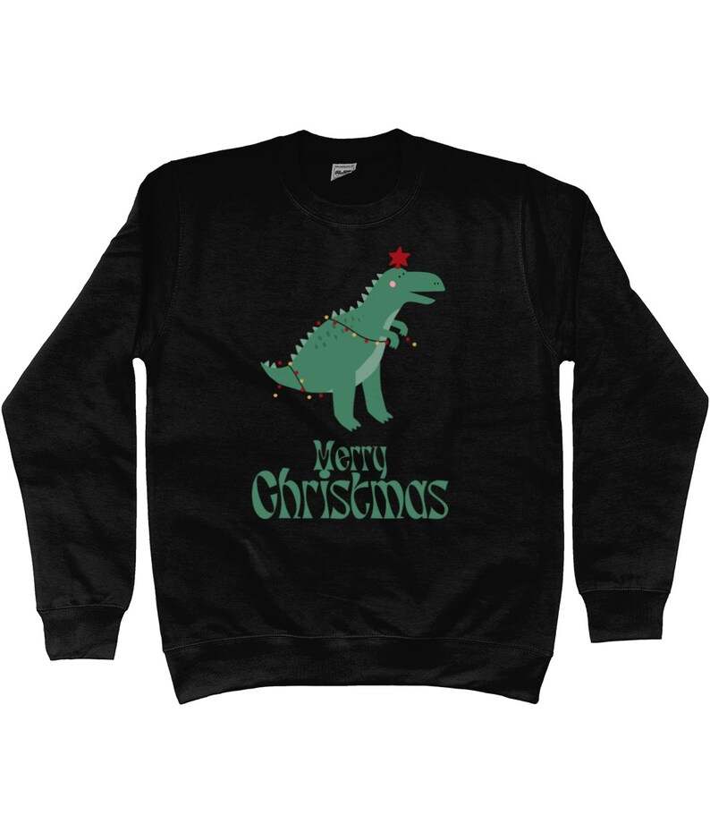 Dinosaur christmas jumper mens best sale