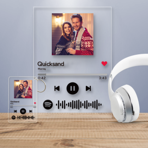 Spotify Vaso Personalizado Música Placas Escaneable Spotify Código Marco Con UN Gratis Mismo Diseño Llavero - 4.7IN X 7.1IN / 2.1IN X 3.4IN - myspotifyplaquees